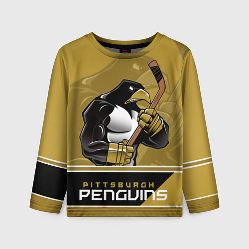 Детский лонгслив Pittsburgh Penguins / 3D-принт – фото 1