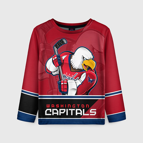 Детский лонгслив Washington Capitals / 3D-принт – фото 1