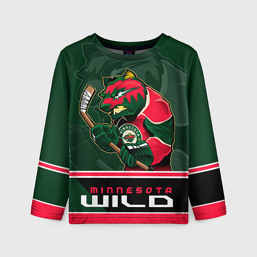 Детский лонгслив Minnesota Wild / 3D-принт – фото 1