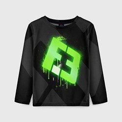 Лонгслив детский Flipsid3: Black collection, цвет: 3D-принт