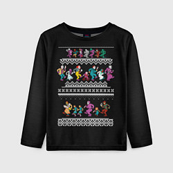 Лонгслив детский Новогодний свитер Злодеи, цвет: 3D-принт