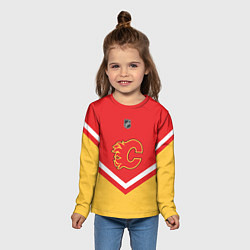 Лонгслив детский NHL: Calgary Flames, цвет: 3D-принт — фото 2