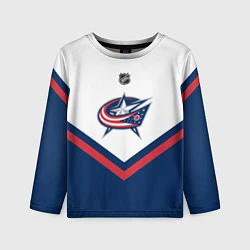 Лонгслив детский NHL: Columbus Blue Jackets, цвет: 3D-принт