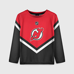 Лонгслив детский NHL: New Jersey Devils, цвет: 3D-принт