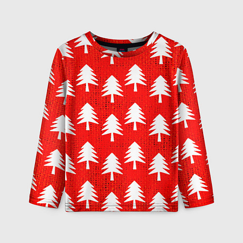 Детский лонгслив Ёлочки / 3D-принт – фото 1