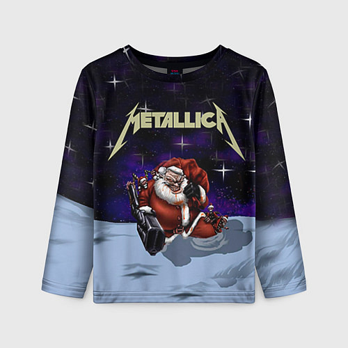 Детский лонгслив Metallica: Bad Santa / 3D-принт – фото 1