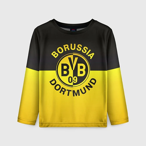 Детский лонгслив Borussia Dortmund FC / 3D-принт – фото 1