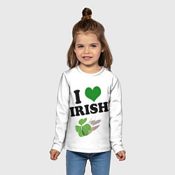 Лонгслив детский Ireland, I love Irish, цвет: 3D-принт — фото 2