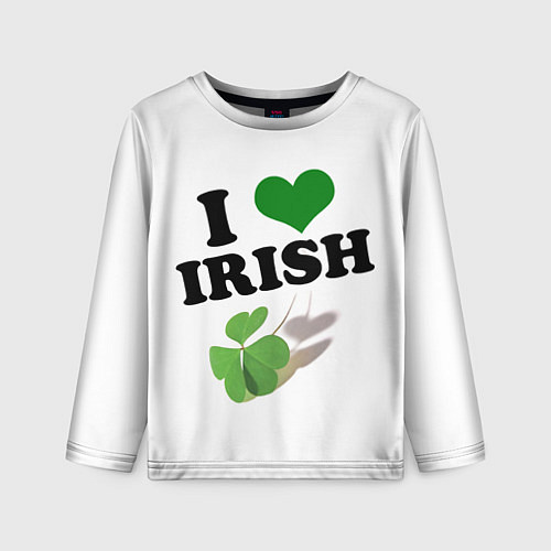 Детский лонгслив Ireland, I love Irish / 3D-принт – фото 1