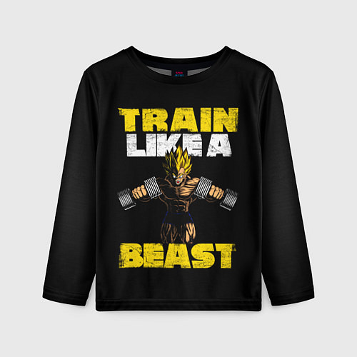 Детский лонгслив Train Like a Beast / 3D-принт – фото 1