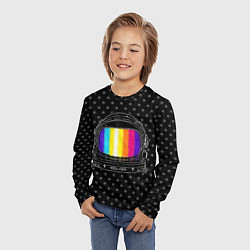 Лонгслив детский Цветной астронавт, цвет: 3D-принт — фото 2