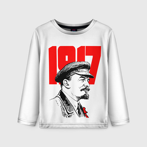 Детский лонгслив Ленин 1917 / 3D-принт – фото 1
