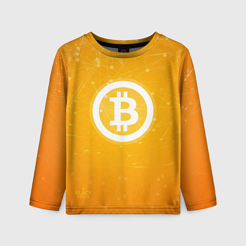 Детский лонгслив Bitcoin Orange / 3D-принт – фото 1