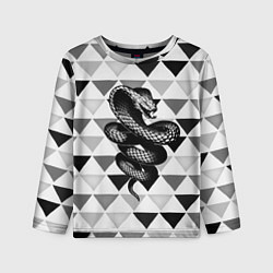 Лонгслив детский Snake Geometric, цвет: 3D-принт