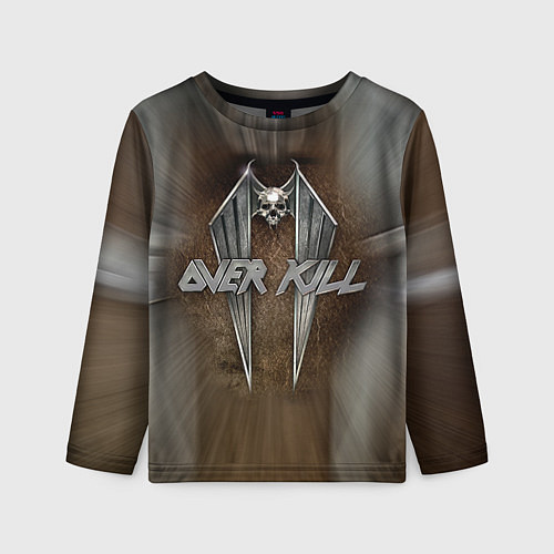 Детский лонгслив Overkill: Metal Skull / 3D-принт – фото 1