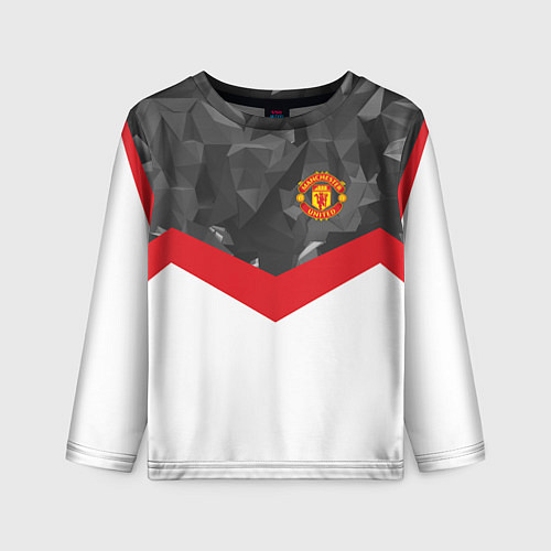 Детский лонгслив Man United FC: Grey Polygons / 3D-принт – фото 1