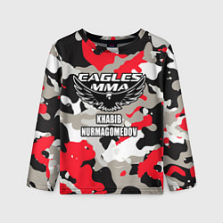 Детский лонгслив Khabib Nurmagomedov: Red Camo