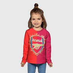 Лонгслив детский FC Arsenal - emblem, цвет: 3D-принт — фото 2