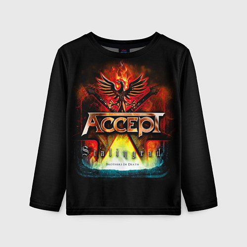 Детский лонгслив Accept: Flame Eagle / 3D-принт – фото 1