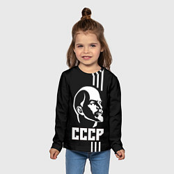 Лонгслив детский СССР Ленин, цвет: 3D-принт — фото 2
