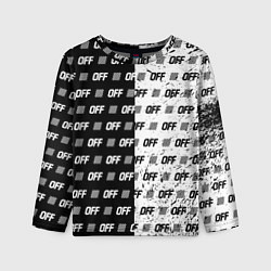 Лонгслив детский Off-White: Black & White, цвет: 3D-принт