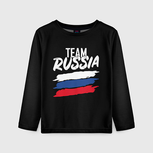 Детский лонгслив Team Russia / 3D-принт – фото 1