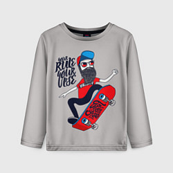 Лонгслив детский Skaterboard Rule, цвет: 3D-принт