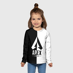 Лонгслив детский Apex Legends: Black & White, цвет: 3D-принт — фото 2