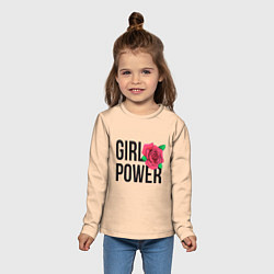 Лонгслив детский Girl Power, цвет: 3D-принт — фото 2