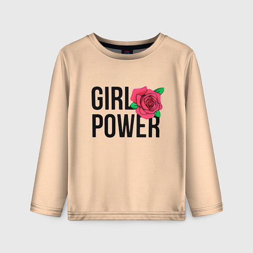 Детский лонгслив Girl Power / 3D-принт – фото 1