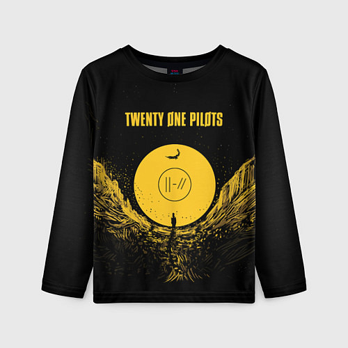 Детский лонгслив Twenty One Pilots: Yellow Moon / 3D-принт – фото 1