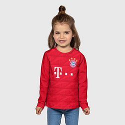 Лонгслив детский FC Bayern: Lewandowski Home 19-20, цвет: 3D-принт — фото 2
