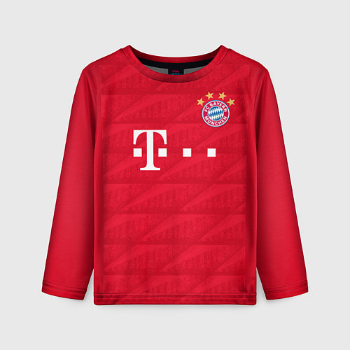 Детский лонгслив FC Bayern: Lewandowski Home 19-20 / 3D-принт – фото 1