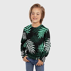 Лонгслив детский Листья пальмы, цвет: 3D-принт — фото 2