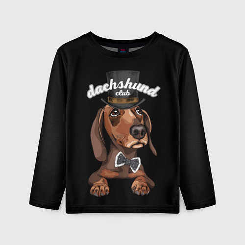 Детский лонгслив Dachshund Club / 3D-принт – фото 1