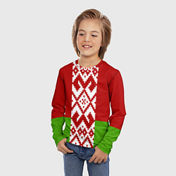 Лонгслив детский Беларусь флаг, цвет: 3D-принт — фото 2