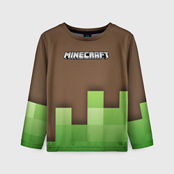 Лонгслив детский Minecraft - Логотип, цвет: 3D-принт