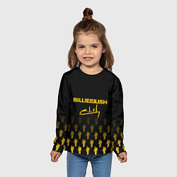 Лонгслив детский Billie Eilish: Yellow & Black Autograph, цвет: 3D-принт — фото 2