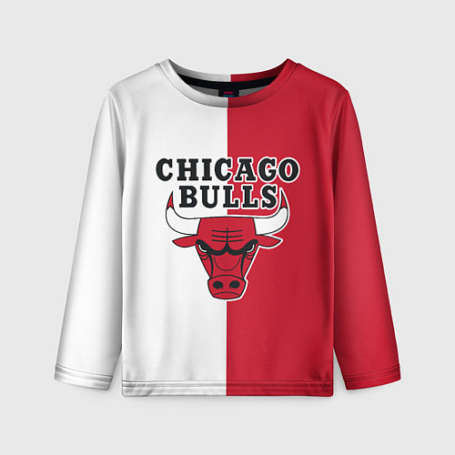 Детский лонгслив CHICAGO BULLS / 3D-принт – фото 1