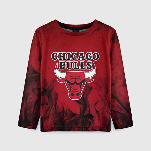 Детский лонгслив CHICAGO BULLS / 3D-принт – фото 1