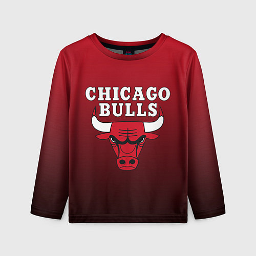 Детский лонгслив CHICAGO BULLS / 3D-принт – фото 1