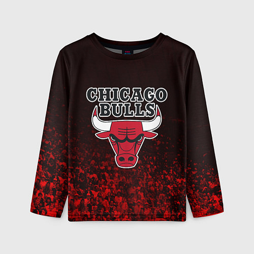 Детский лонгслив CHICAGO BULLS / 3D-принт – фото 1