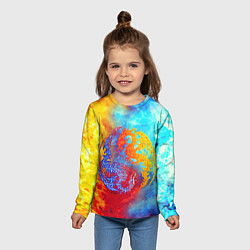 Лонгслив детский Битва огней x Драконы, цвет: 3D-принт — фото 2