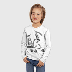 Лонгслив детский Merry Christmas, цвет: 3D-принт — фото 2