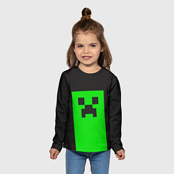 Лонгслив детский MINECRAFT карбон, цвет: 3D-принт — фото 2