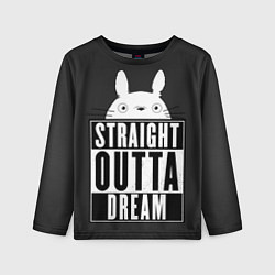 Лонгслив детский Тоторо Straight outta dream, цвет: 3D-принт