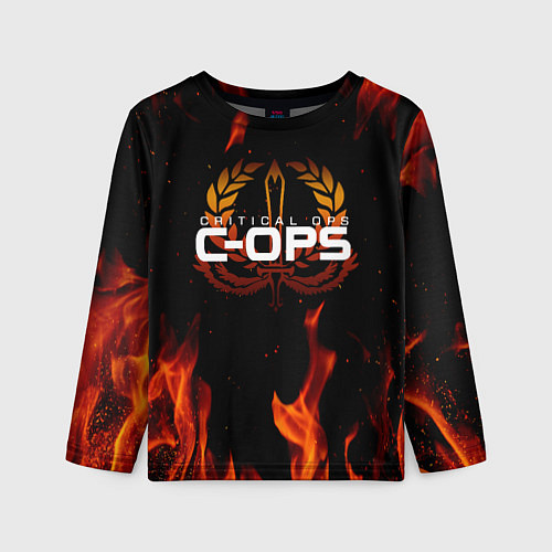 Детский лонгслив CRITICAL OPS C-OPS / 3D-принт – фото 1