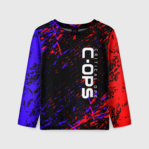 Детский лонгслив Critical Ops / 3D-принт – фото 1