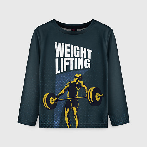 Детский лонгслив Wheight lifting / 3D-принт – фото 1