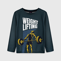 Лонгслив детский Wheight lifting, цвет: 3D-принт